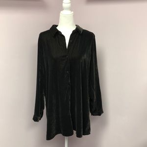 J.Jill sz L Brown Velvet Long Sleeve Dress